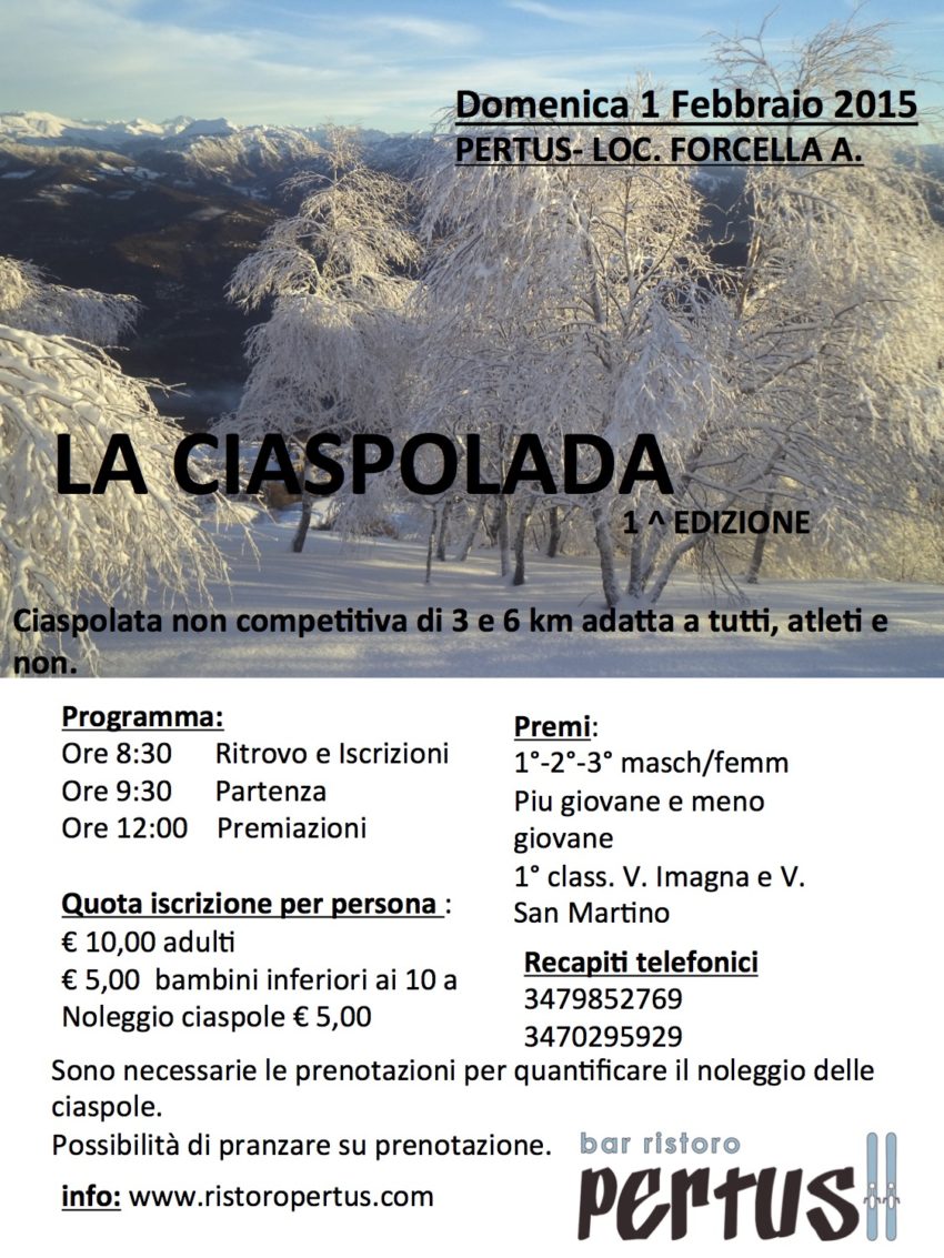 volantino ciaspolada
